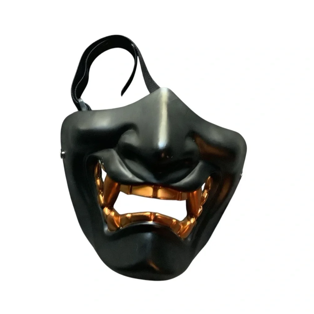 Black and Gold Mask with adjustable strap